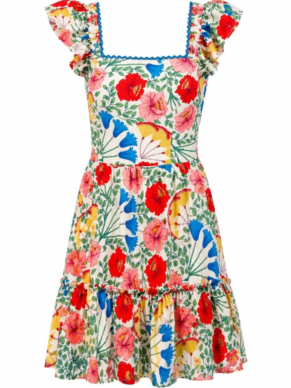 Adrianna Papell Square Neck Floral Print Mini Dress Size 12 NWT Cottagecore - Picture 8 of 9